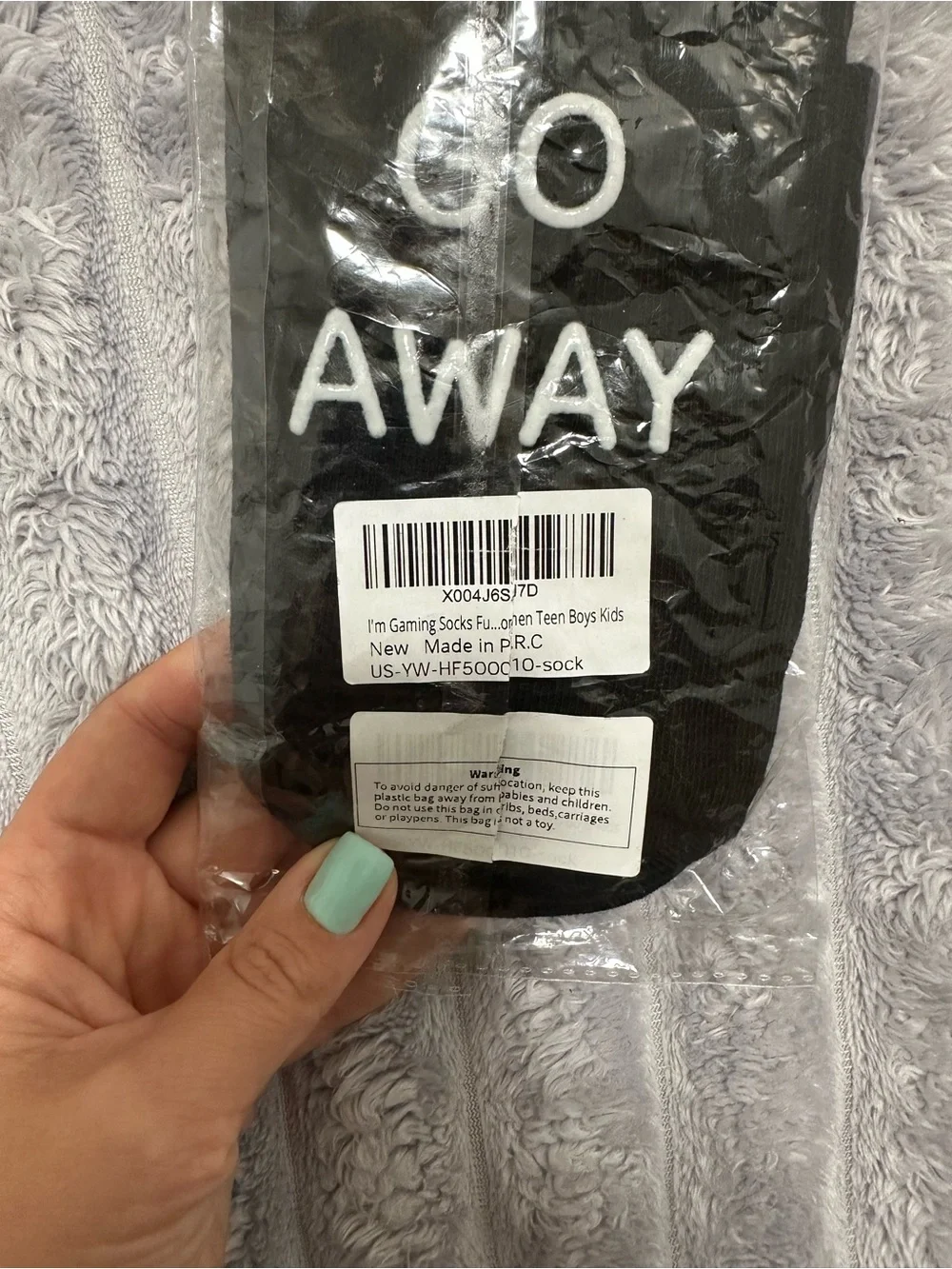 Away Black Socks with White Gaming Controller Graphic